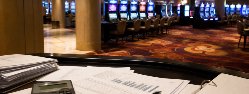 Atlantic City casino profits editorial illustration