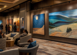 Blue Lake Casino art exhibition editorial news image