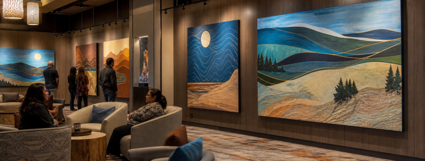 Blue Lake Casino art exhibition editorial news image