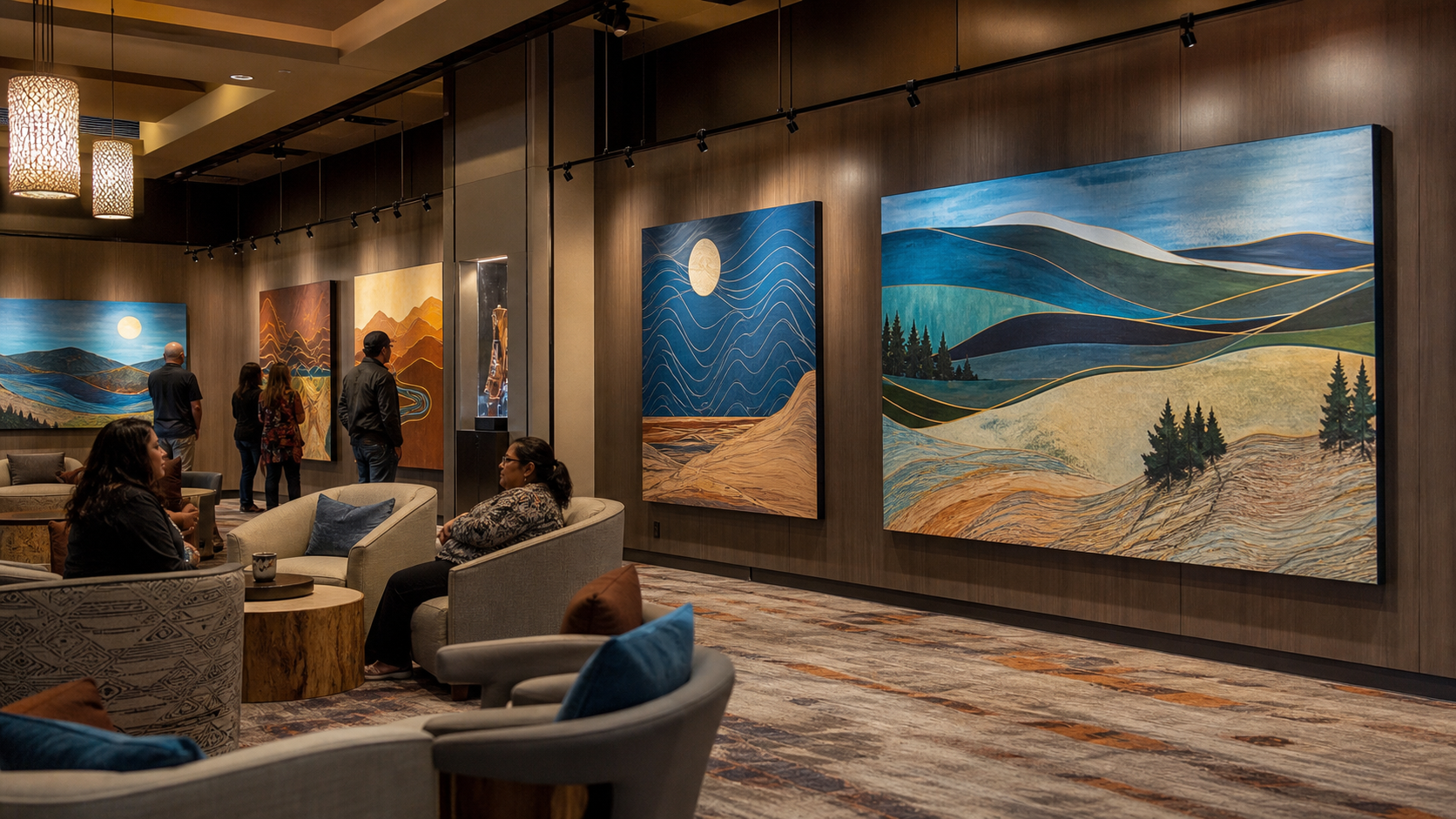 Blue Lake Casino art exhibition editorial news image