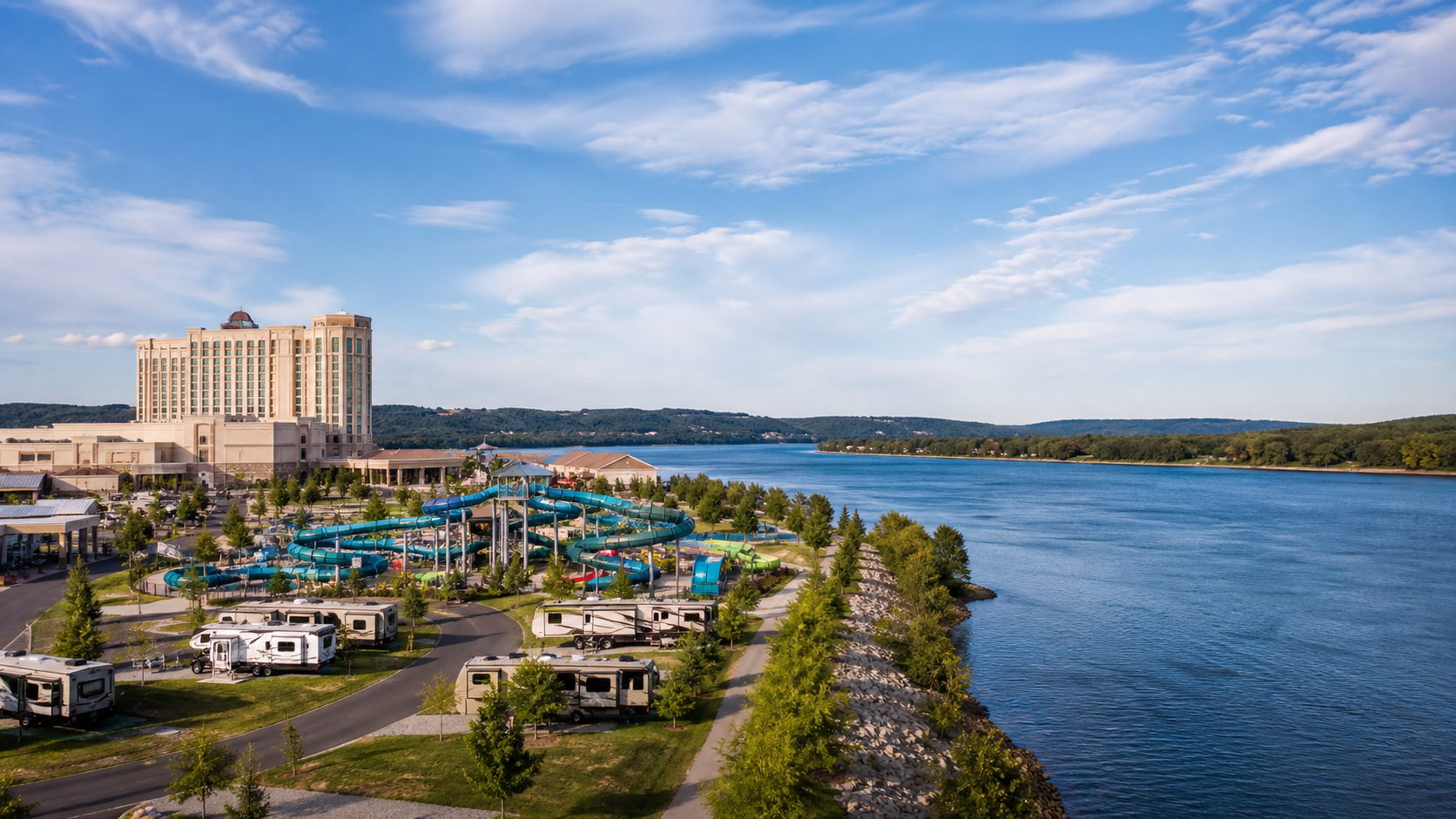 casino resort expansion editorial illustration