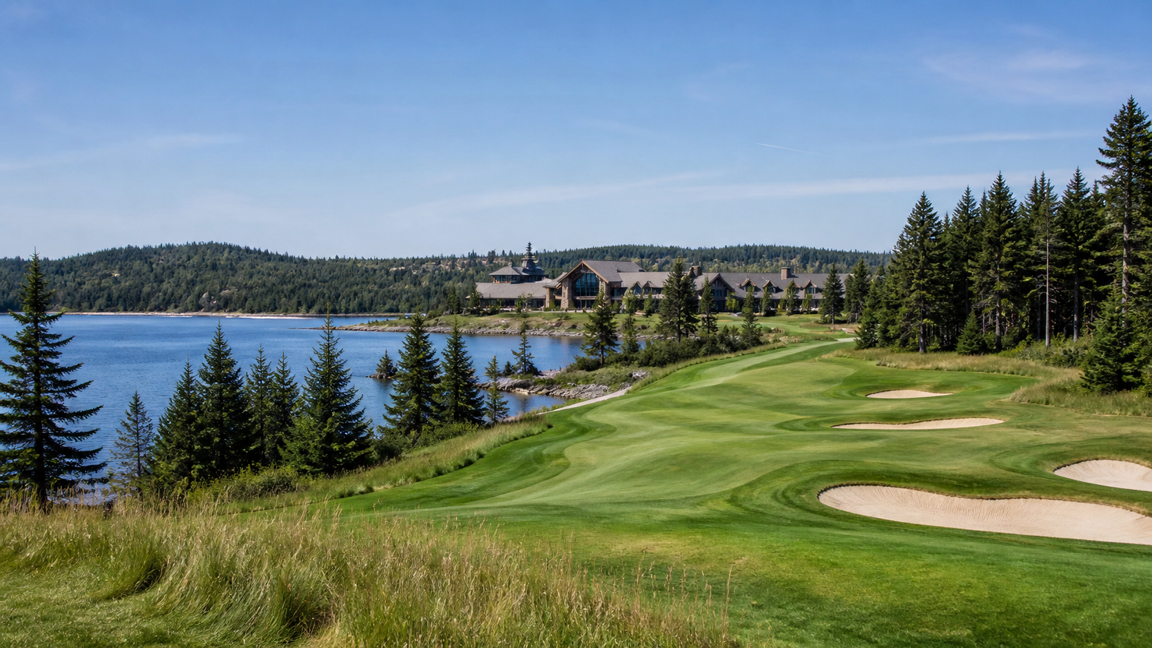Northern Michigan casino resort beside a new cedar-lined golf course
